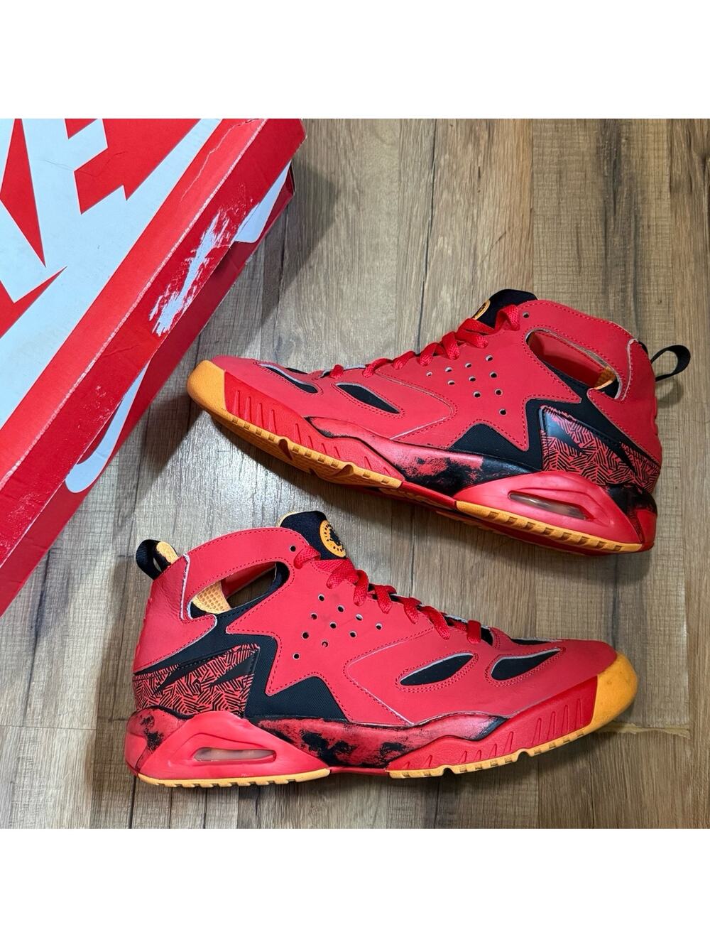 Nike Air Tech Challenge Huarache Agassi Light Crimson Aromic Mango - Picture 1 of 11